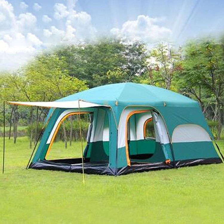 High Quality Low Price Outdoor Camping Tent Double Layers Glamping Tent 4 Person Family Camping Tent