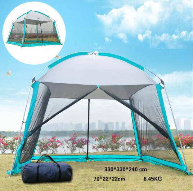 3.6M Reinforced Screen House Room Mesh Net Wall Canopy Tent Camping Tent Screen Shelter Gazebos for Patios Outdoor Camping