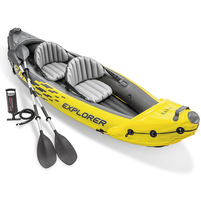 China Wholesale Cheap Sea 2 3 4 Person Kayaks Sport Fishing Tandem Inflatable Kayak Sit In Doble Canoe/Kayak For Sale