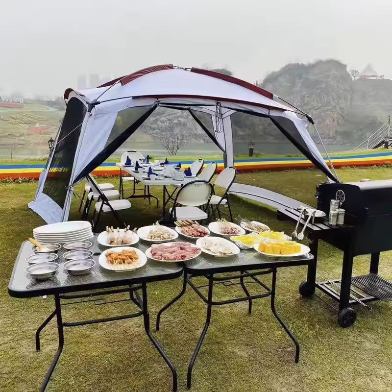 Camping Tent Pergola 5-8 Person 4 Season Double Layers Waterproof Windproof Tents Family Outdoor Camping Tent