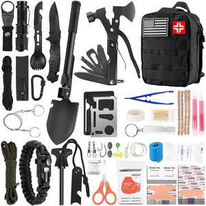 142 In 1 Hiking Emergency Survival Tool Travel Rescue Bag Camping Equipment Survival Outdoor Professional Survival Gear Kit