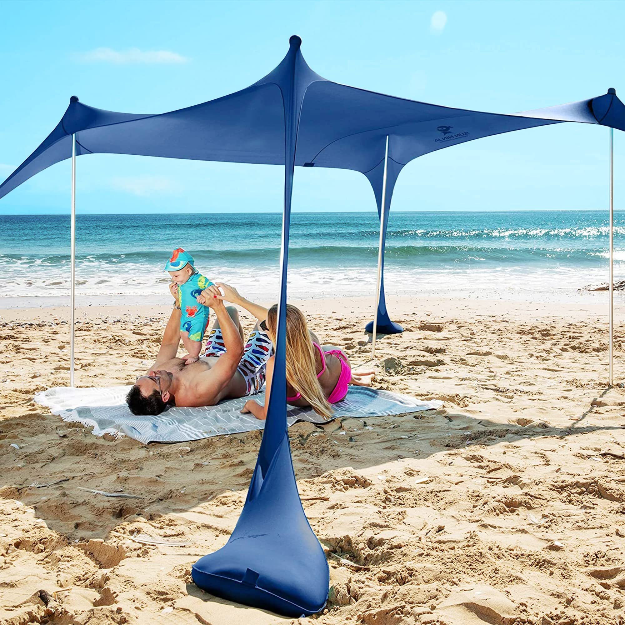 Summer Easy Portable Air Base Camping Tenda Da Spiaggia Canopy Beach Camp Outdoor Lycra Tent Sunshade Shelter Pop Up Beach Tent