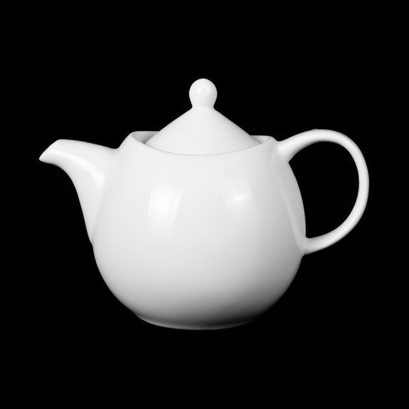 Home Goods Cheap 500ml White Porcelain Ceramic Teapot Tea Kettle For Sale