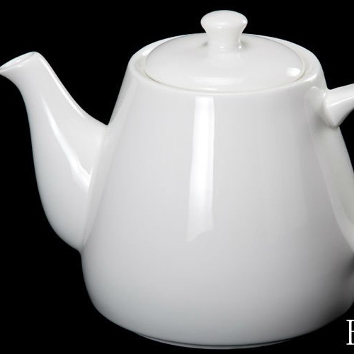 White Durable Porcelain Restaurant Tea Pot