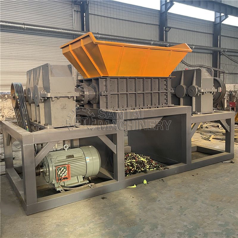 High Quality Household Waste Shredding Equipment Metal Plastic PVC Pe Double Shaft Shredder