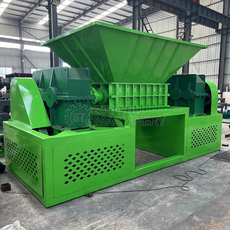 High Quality Household Waste Shredding Equipment Metal Plastic PVC Pe Double Shaft Shredder