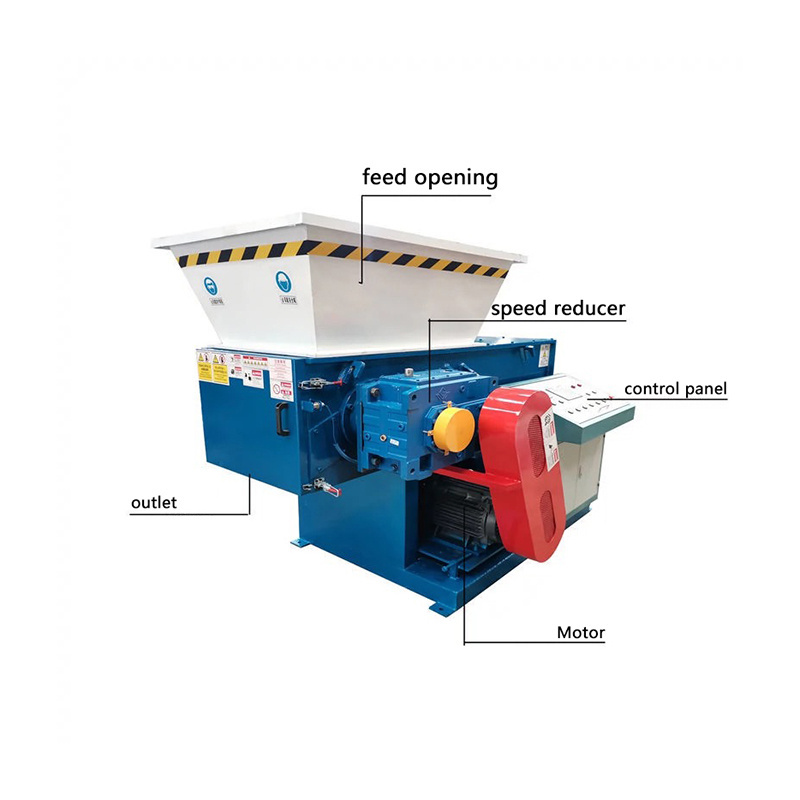 Waste Wooden Crates Cardboard Box Shredding Crusher Garden Waste Shredding Single Shaft Shredder Machine