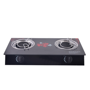 infrared burner gas cooker /double burner /glass top  gas stove