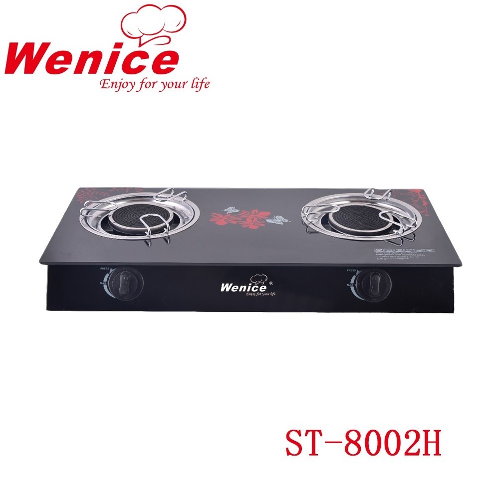 infrared burner gas cooker /double burner /glass top  gas stove