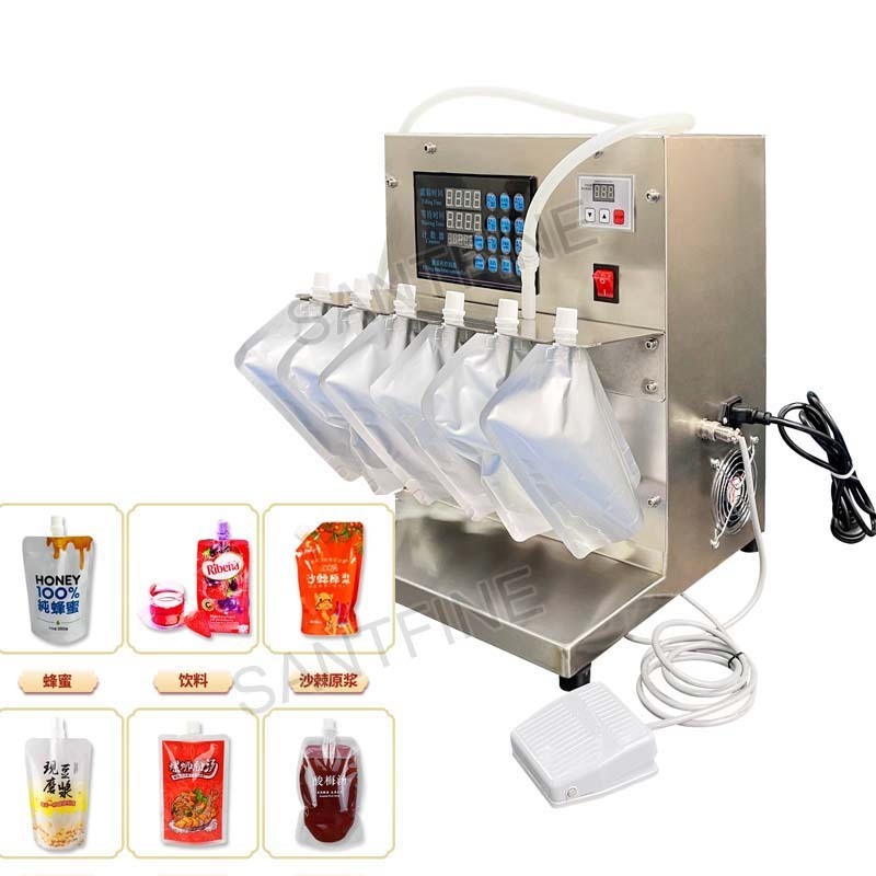 Cheap Small Business Oil Soya bean Milk Juice Soup Liquid Spout Pouch Bag Filling Packing Machine