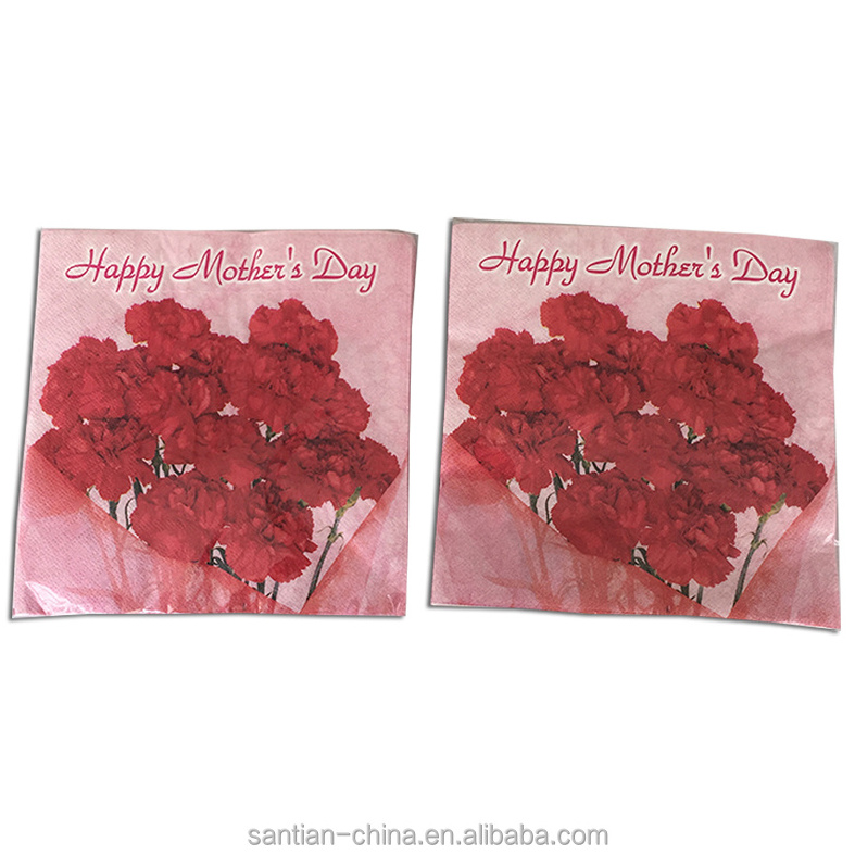 New Year Decoration With Printed Paper Napkins In Good Quality