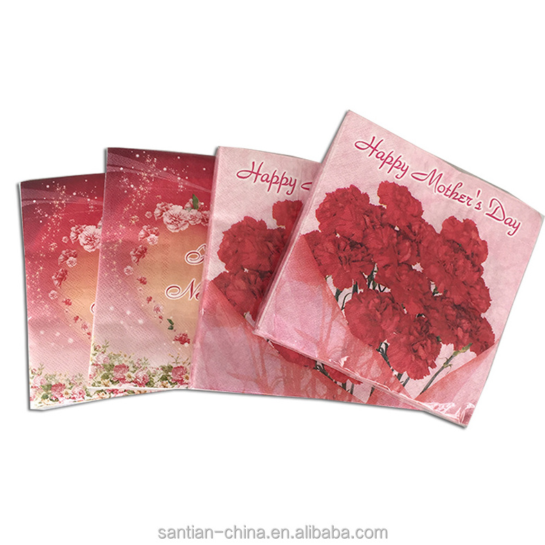 New Year Decoration With Printed Paper Napkins In Good Quality