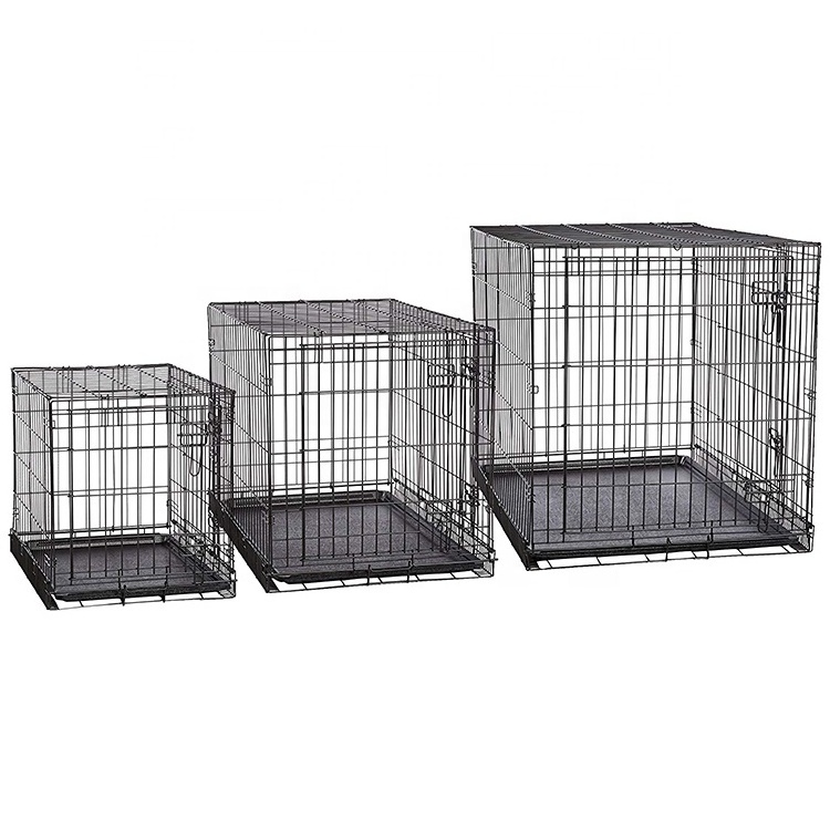 High Quality Cheap Custom Size Portable Foldable Metal Wire Zinc Pet Cage Dog Crate