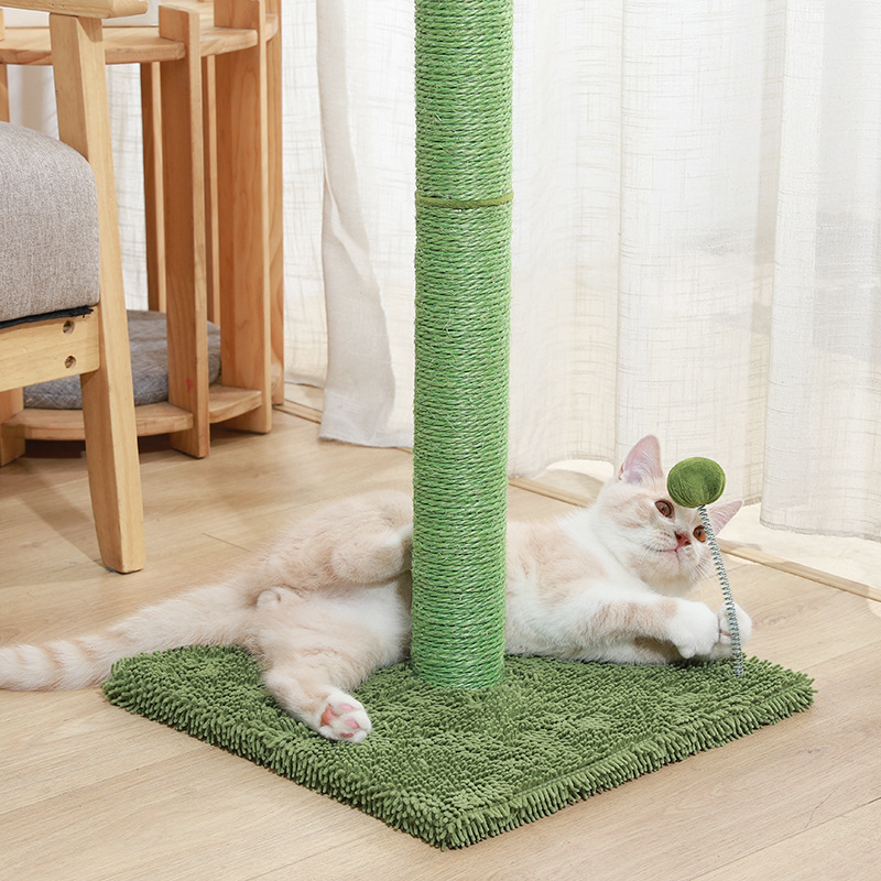 Modern Luxury Pet toys Large Cactus Cat Climbing Frame Green Post style Tree for Cats Featuring Cactus Design