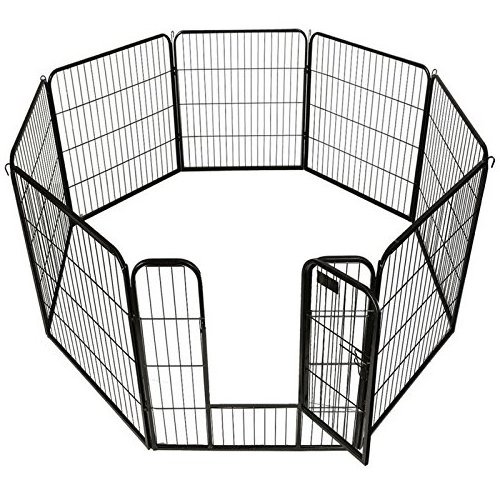 Custom Folding Outdoor Large Metal Pet Dog Playpen Puppy Exercise enclosure Fence With 8 Panels