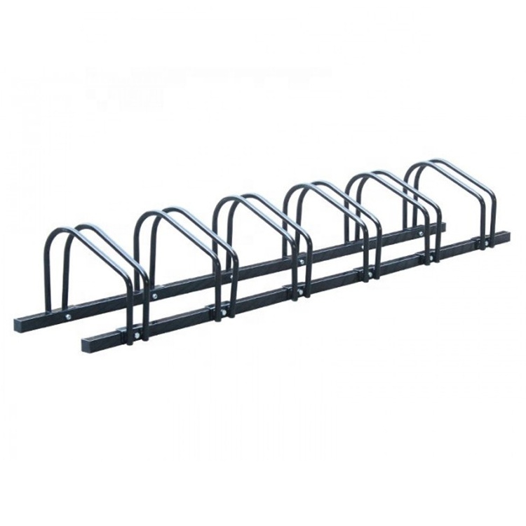 Export Portable 6 Bikes Floor Display Steel Bicycle Rack Stand In Public