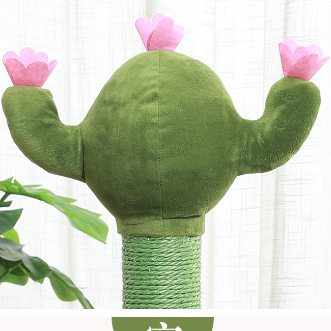 Modern Luxury Pet toys Large Cactus Cat Climbing Frame Green Post style Tree for Cats Featuring Cactus Design