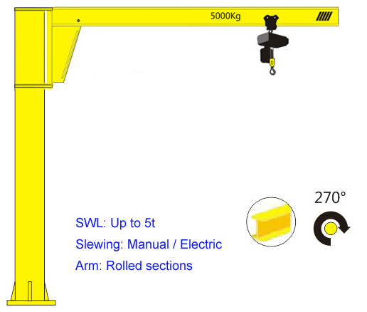 Custom Designs Jib Crane Drawings slewing arm crane