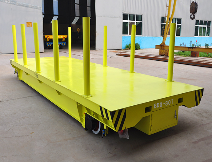 Great Standard Automatic Industrial Workshop Use Motorized Rail Transfer Cart Trolley