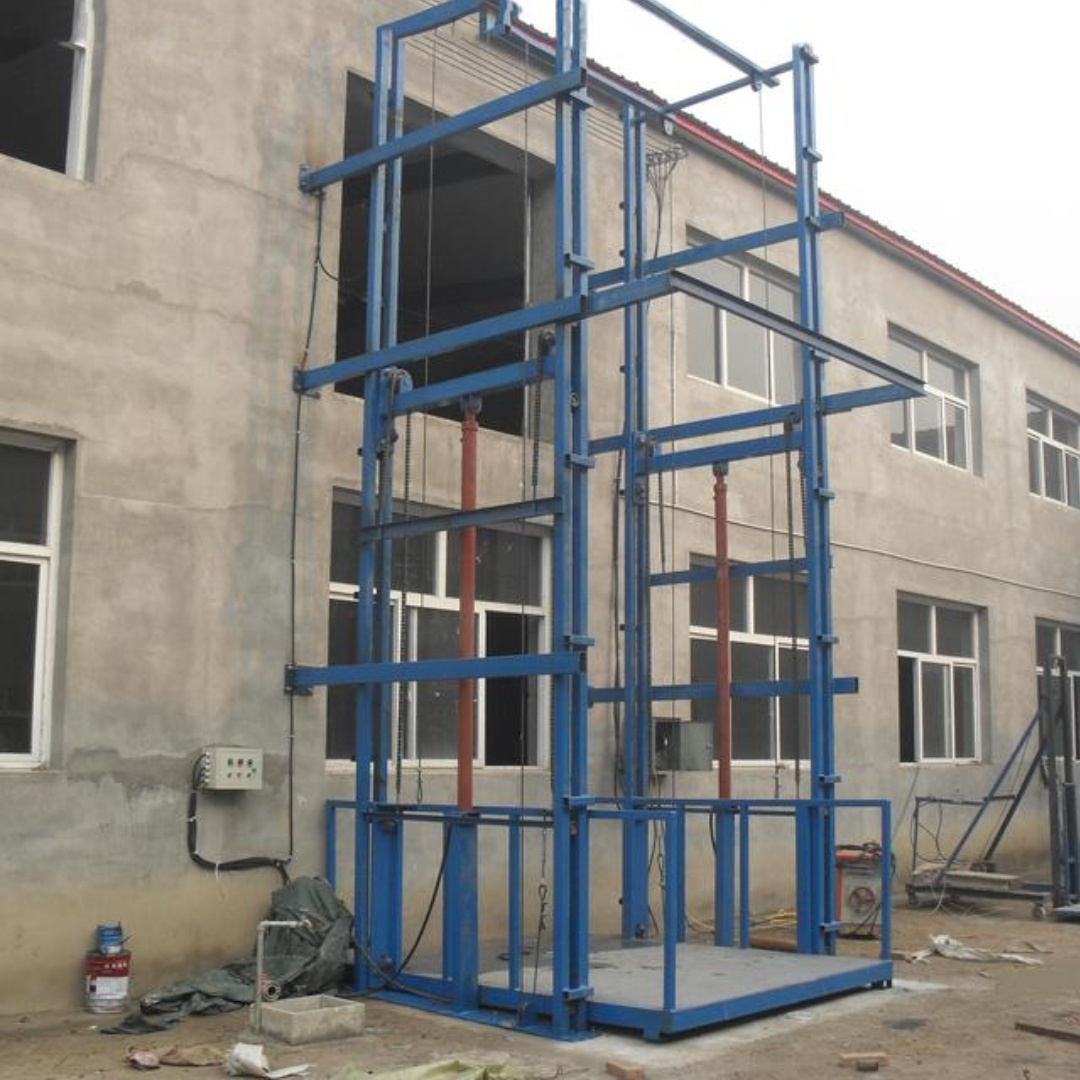 Easy Assembled Warehouse Factory Stable Loading Cargo Lift Hydraulic Steel Frame Goods Lift  500kg to 5000kg