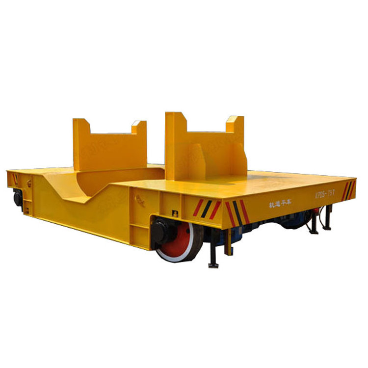 Motorized 10 Ton Transfer Trolley Cart Workshop Material Transporting Flat Trolley Die Transport Wagon