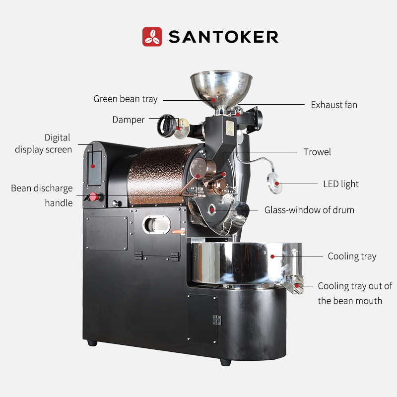 Santoker R1.5master 1kg 2kg  Bluetooth app ben roasters coffee roaster coffee bean roasting machine