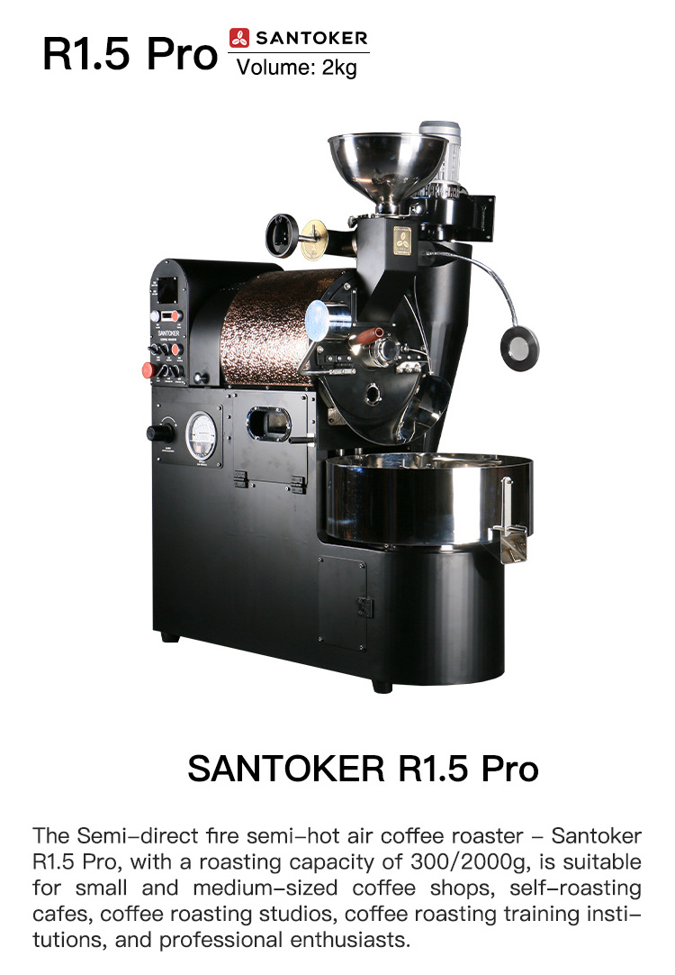 Santoker R1.5pro 1kg 2kg  Bluetooth app 	 home coffee roasters coffee roaster coffee bean roasting machine