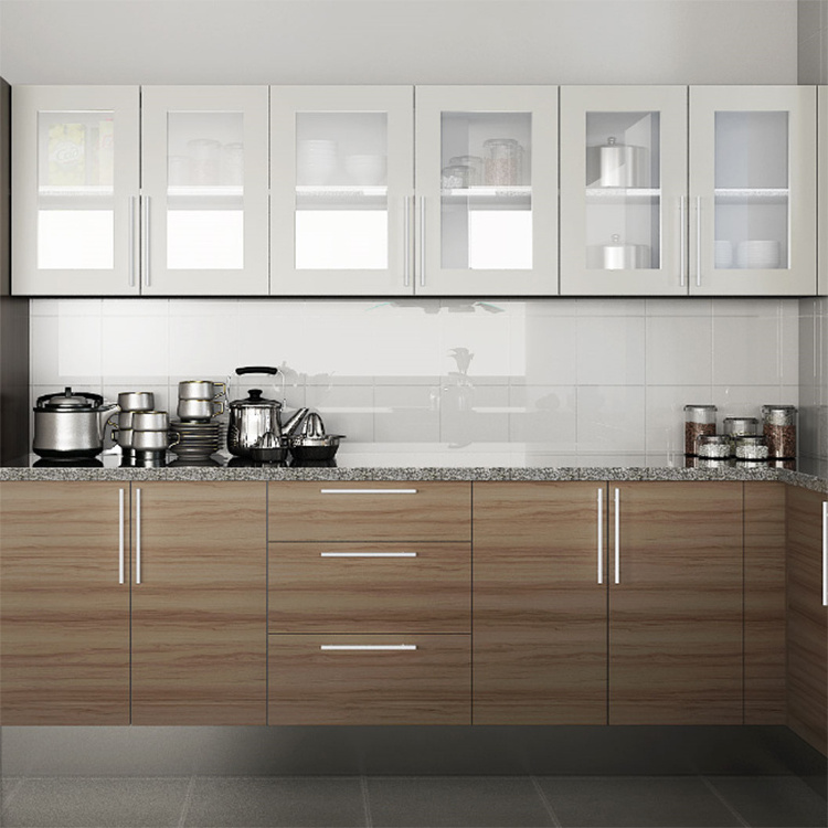 Melamine displace kitchen cabinet marble hanging smart modern alacena shaker style balom kitchen cabinets