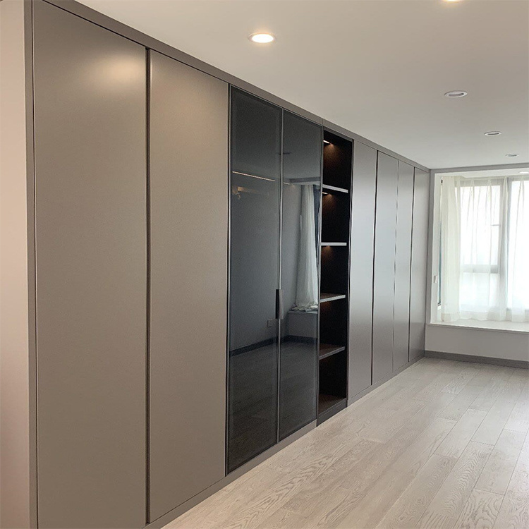 Wardrobe with led home furniture modern pvc wall cabinet with led wooden simple designs bedroom wardrobe closet