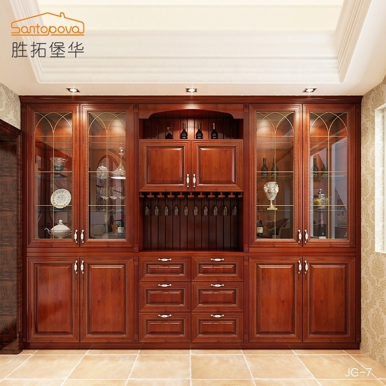 Luxury Home Furniture wine Cabinet  Luxury antique modern living room dining room furniture solid wood wine china cabinet