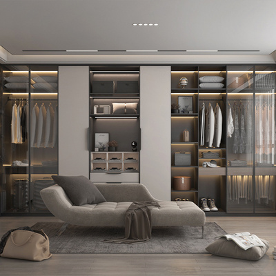 Custom built in l shape wardrobe systems organizers bedroom aluminum classic luxury walk in wardrobe closet cabinet