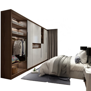 Bedroom Furniture White Wooden Modern Laminate Design Wardrobe Amoires Closet