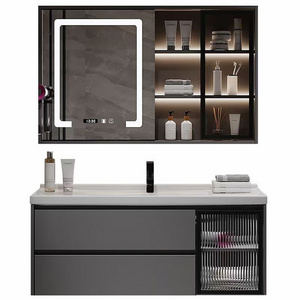 Santopova water resistant lavatory  washroom pvc hangzhou vanity mirror modern foshan bathroom cabinet