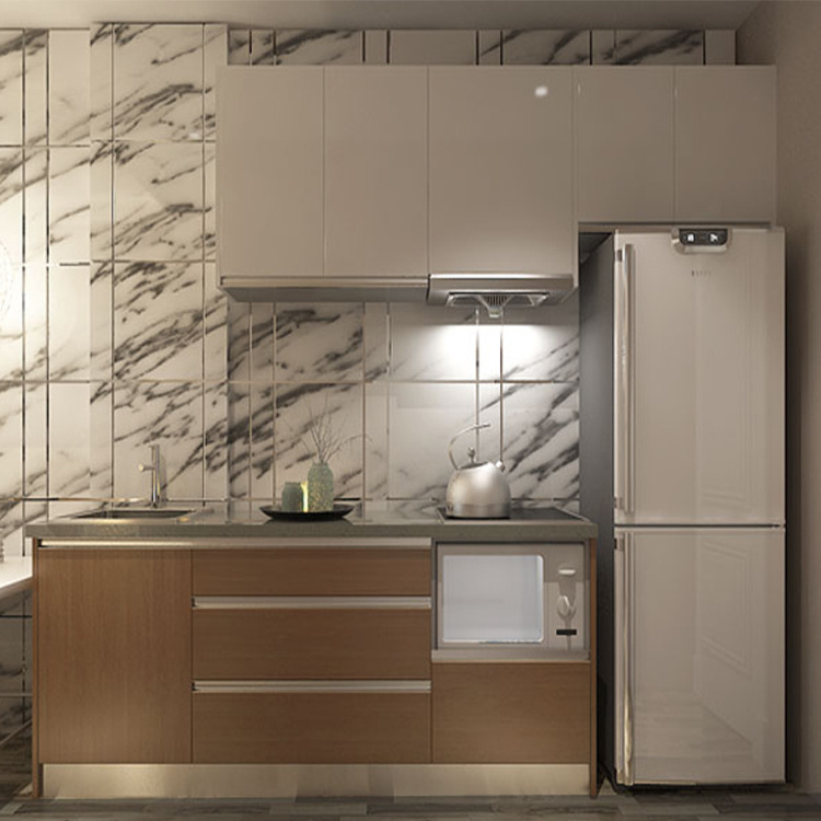 Melamine displace kitchen cabinet marble hanging smart modern alacena shaker style balom kitchen cabinets