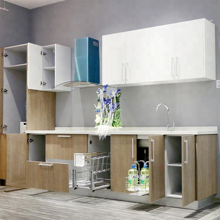 Melamine displace kitchen cabinet marble hanging smart modern alacena shaker style balom kitchen cabinets