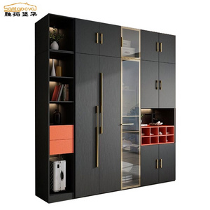 Santopova Factory supply wardrobes bedroom new wardrobe design for 2022  glass door  almario wardrobe closet cabinet