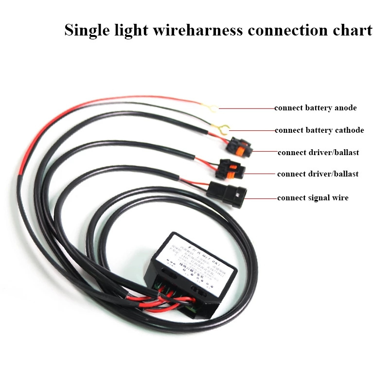 SANVI 1pc 12V/24V 75W H1 H4 H7 9005 9006 Relay Wire Harness for BI Xenon&LED Projector Lens Installation Car Light Accessories