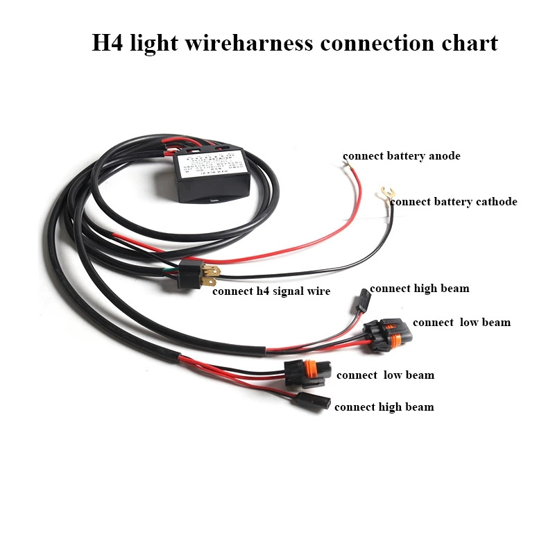 SANVI 1pc 12V/24V 75W H1 H4 H7 9005 9006 Relay Wire Harness for BI Xenon&LED Projector Lens Installation Car Light Accessories