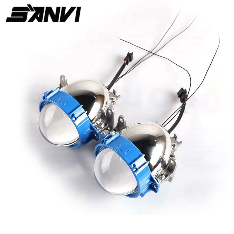 Sanvi 2023 Latest Factory Price Bi LED Projector Lens 35W 5500K Headlights for Universal Car Motors Bright Beam LED Bulbs