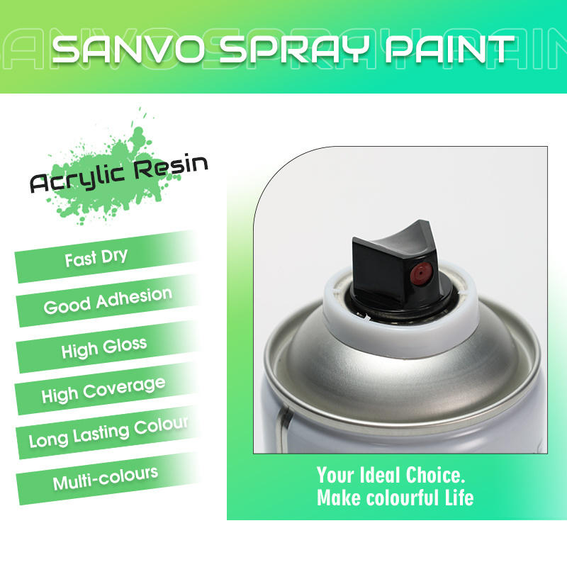 Aerosol Spray Paint White Black car scratch repair spray paint or 400ml canvas graffiti spray paint