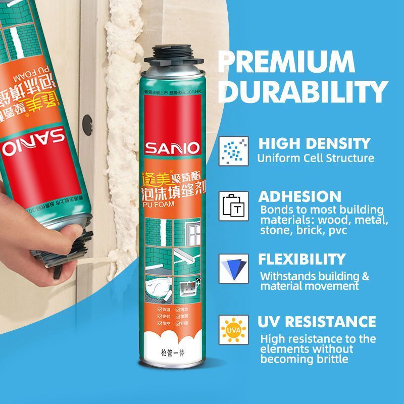 SANVO 960ml H465  Pu Foam Spray  chemicals liquid polyurethane foam insulation PU Foam