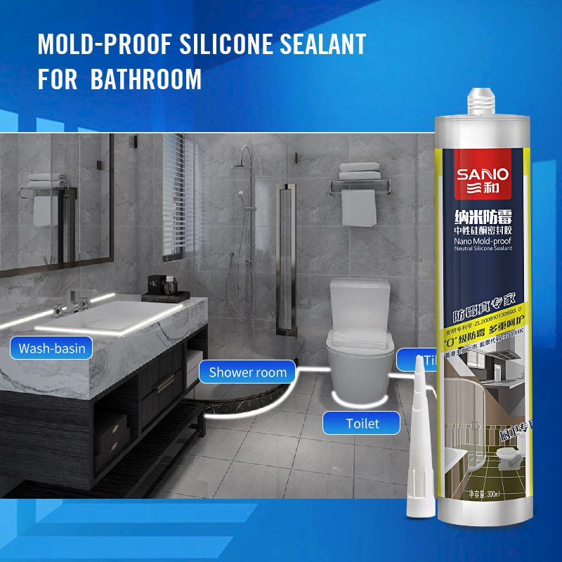 SANVO patented product mildew proof bathroom tile kitchen  waterproof silicone sealant Wet Area Mildew proof glass glue