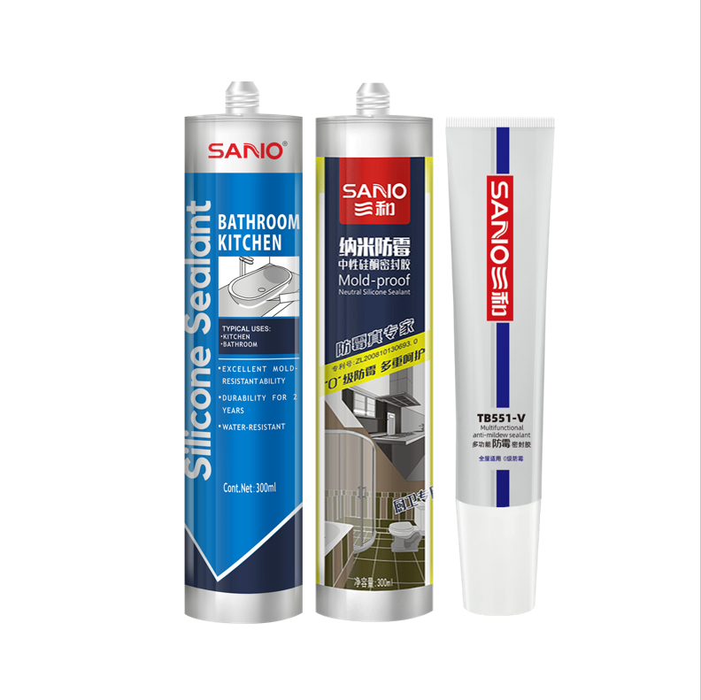 SANVO patented product mildew proof bathroom tile kitchen  waterproof silicone sealant Wet Area Mildew proof glass glue