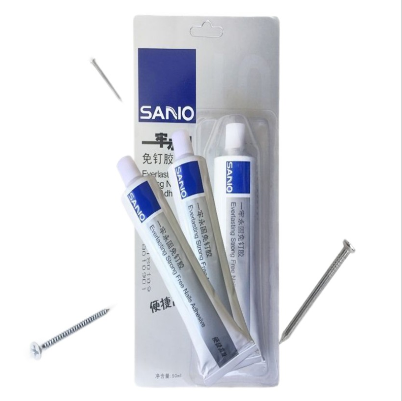 SANVO 50ml White Wood Adhesive Contact and Nail-Free Furniture Sealant Waterproof Epoxy Resin Glue Wholesale Price