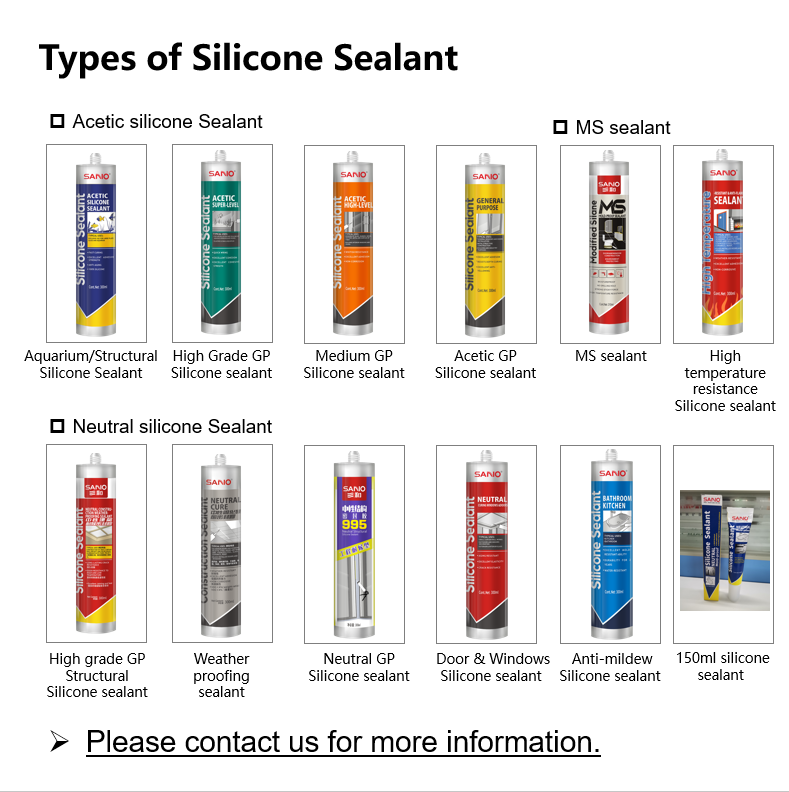 SANVO 300ml GP Silicone Glue for glass window and door  Neutral Adhesive One Component Sealant Acetic Silicone Sealant