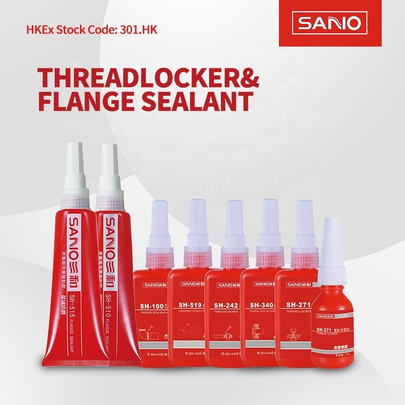 SANVO For multi-purpose fast curing high strength temperature resistant thread locking anaerobic adhesive plastic PE bottle glue