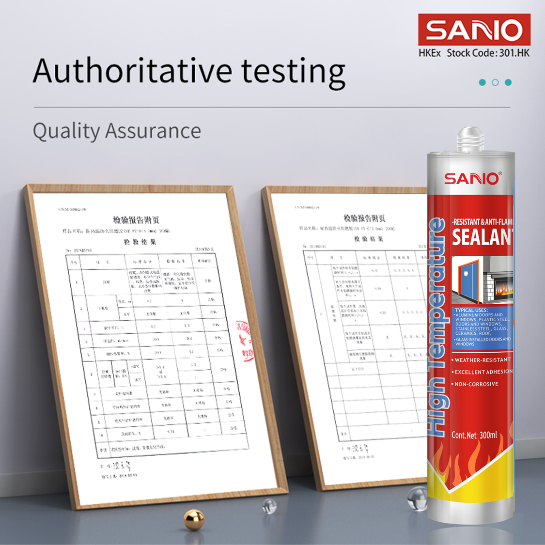 SANVO High-Temperature Fireproof Silicon Sealants  heat resistant  White/Red/Black Fire Retardant Sealant