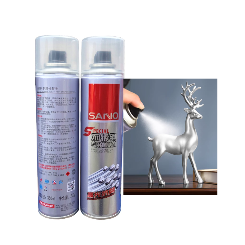 SANVO galvanised anti-corrosion paint  350ml stainless steel spray paint chrome paint