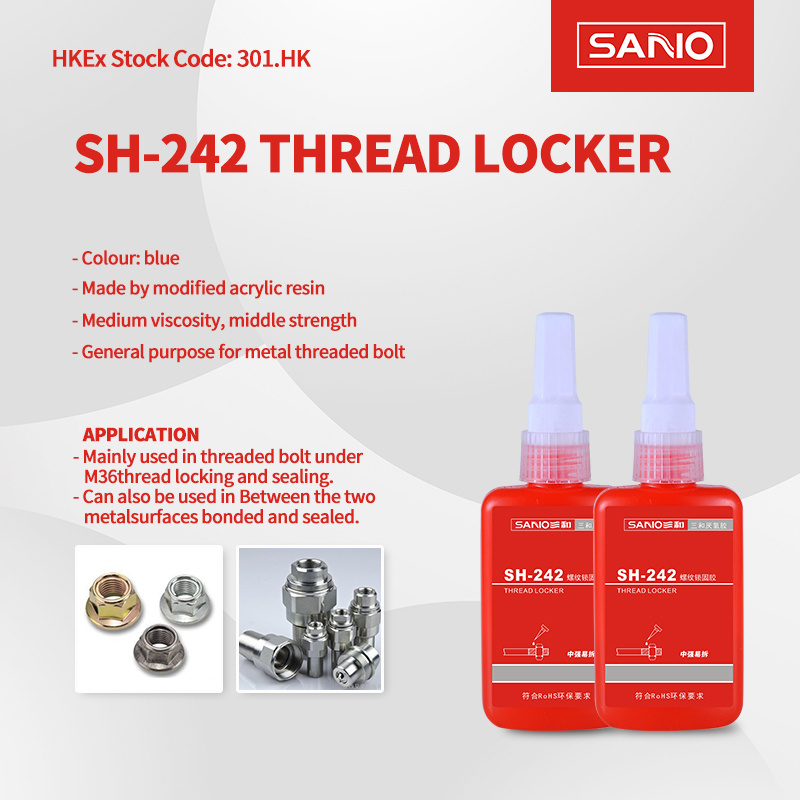 SANVO thread locker glue 243 super glue Medium Strength Threadlocker SH-242