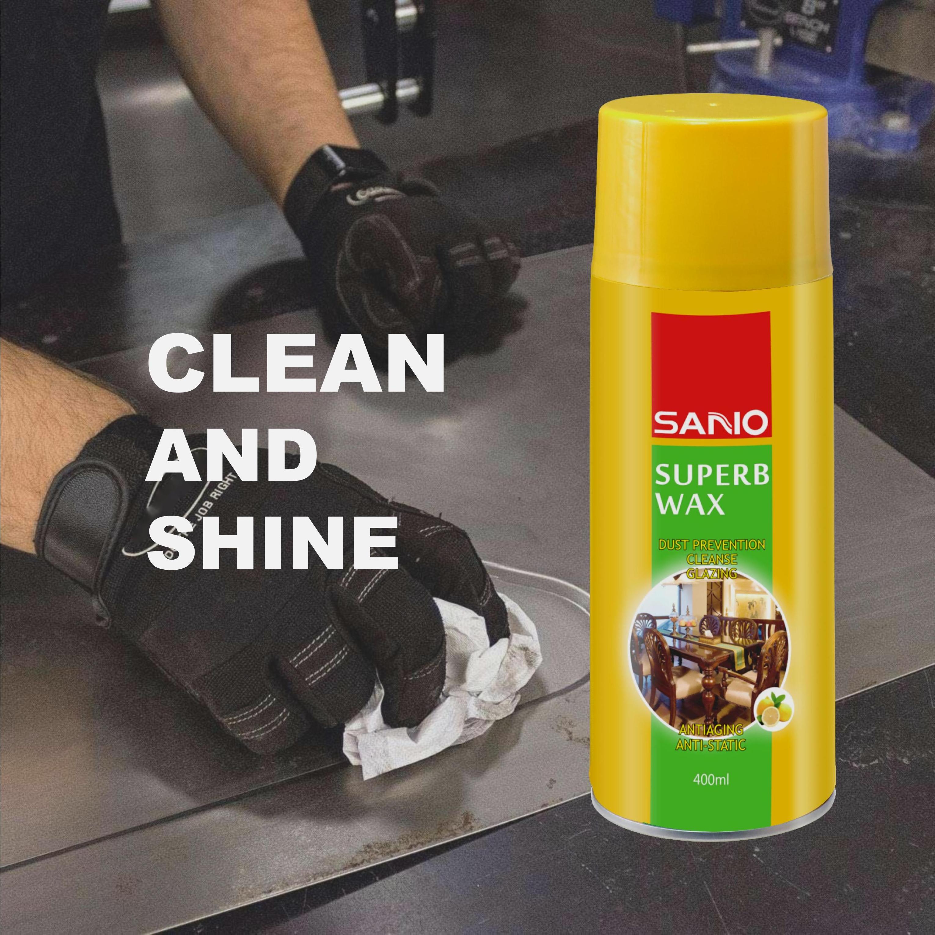 Lemon Glazing clean and shine Water-based Spray Wax Wood & Furniture Cleaner & Polish Aerosol Protect Clean Polish Wax